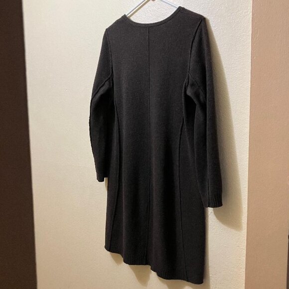 J. Jill Brown Italian Yarn Wool/Cashmere Blend Sweater Dress Size Medium Petite - Picture 2 of 7